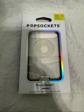 PopSocket Phone Wallet+ MagSafe Compatible - Clear/Transparent